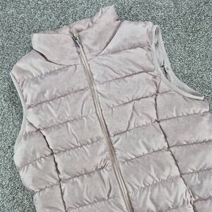 Eddie Bauer Goose Down‎ Puffer Vest Women's Medium Pink Quilted EB650
